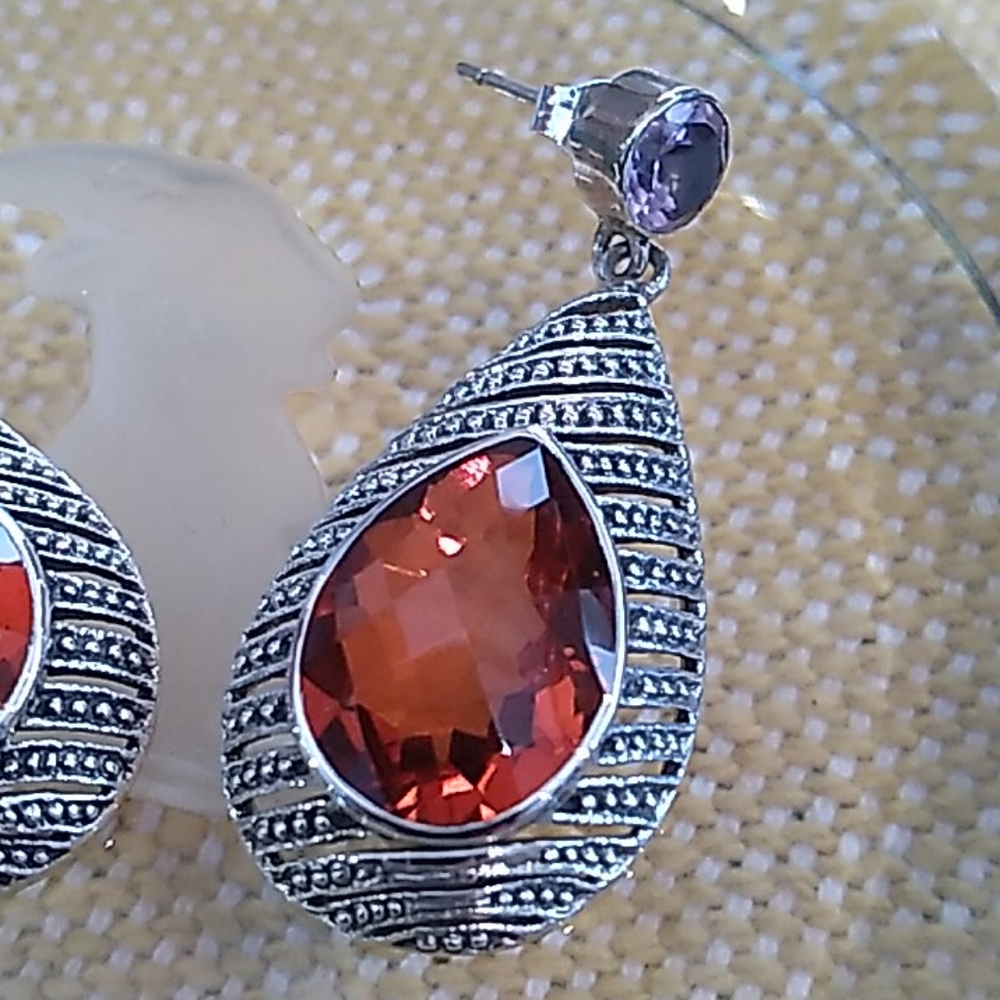 Never worn Nicky Butler Honey Quartz Earrings